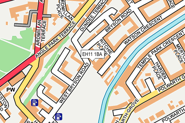 EH11 1BA map - OS OpenMap – Local (Ordnance Survey)