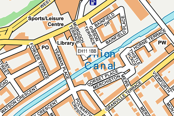 EH11 1BB map - OS OpenMap – Local (Ordnance Survey)