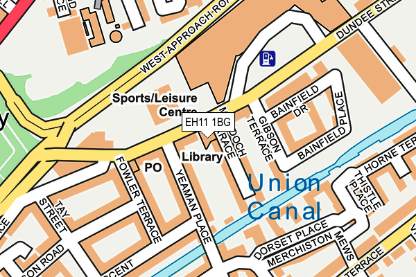 EH11 1BG map - OS OpenMap – Local (Ordnance Survey)