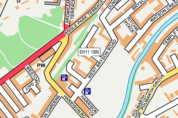 EH11 1BN map - OS OpenMap – Local (Ordnance Survey)