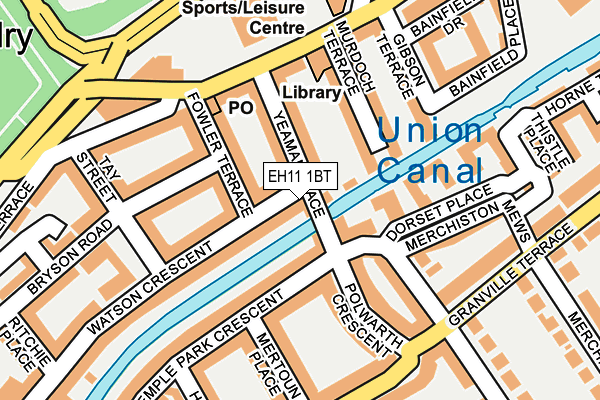 EH11 1BT map - OS OpenMap – Local (Ordnance Survey)