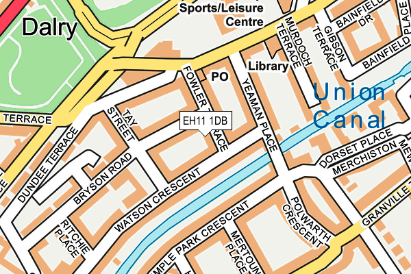 EH11 1DB map - OS OpenMap – Local (Ordnance Survey)