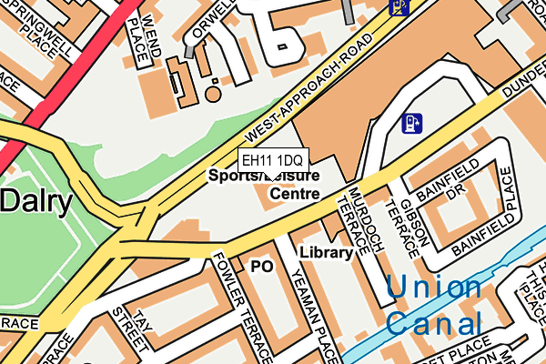 EH11 1DQ map - OS OpenMap – Local (Ordnance Survey)