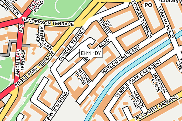 EH11 1DY map - OS OpenMap – Local (Ordnance Survey)