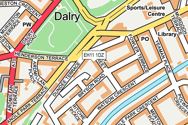 EH11 1DZ map - OS OpenMap – Local (Ordnance Survey)