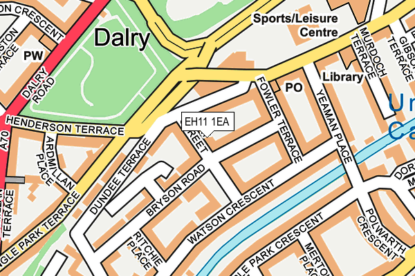 EH11 1EA map - OS OpenMap – Local (Ordnance Survey)