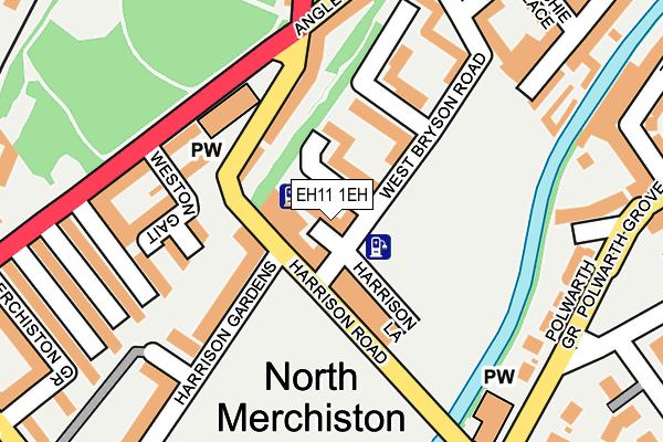 EH11 1EH map - OS OpenMap – Local (Ordnance Survey)