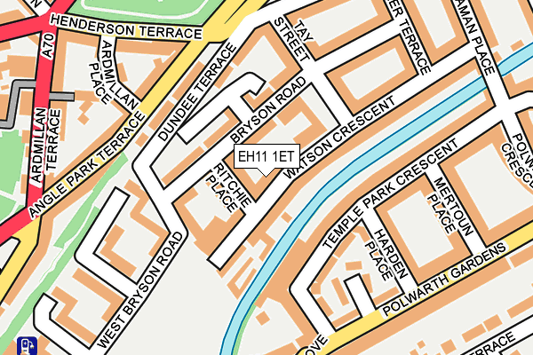 EH11 1ET map - OS OpenMap – Local (Ordnance Survey)