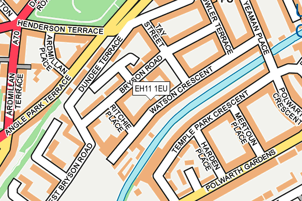 EH11 1EU map - OS OpenMap – Local (Ordnance Survey)
