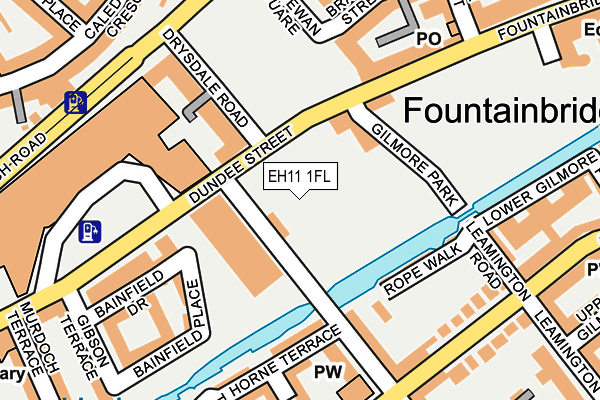 EH11 1FL map - OS OpenMap – Local (Ordnance Survey)
