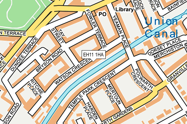 EH11 1HA map - OS OpenMap – Local (Ordnance Survey)