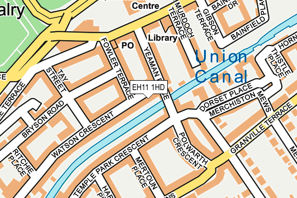 EH11 1HD map - OS OpenMap – Local (Ordnance Survey)