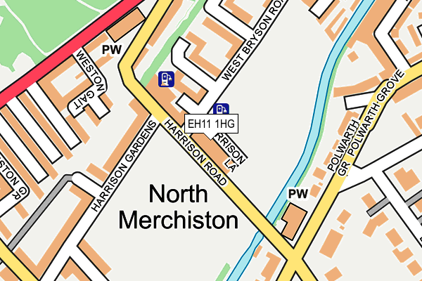 EH11 1HG map - OS OpenMap – Local (Ordnance Survey)