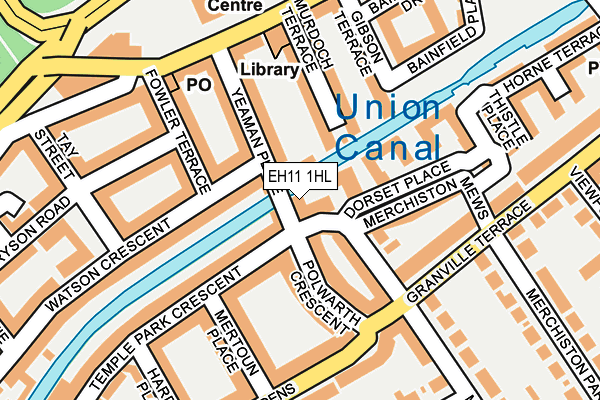 EH11 1HL map - OS OpenMap – Local (Ordnance Survey)