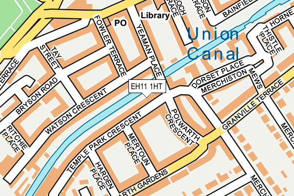 EH11 1HT map - OS OpenMap – Local (Ordnance Survey)