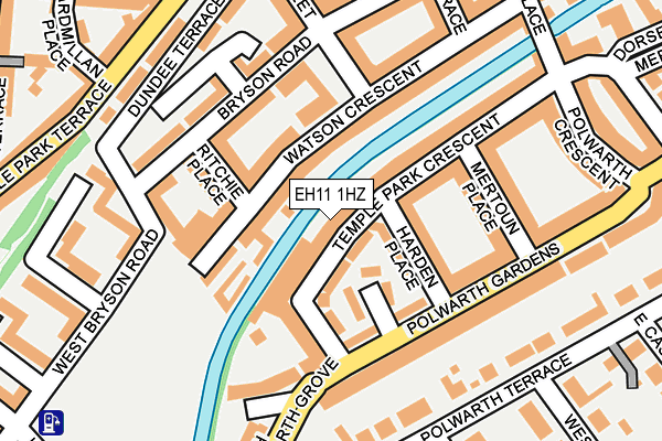 EH11 1HZ map - OS OpenMap – Local (Ordnance Survey)