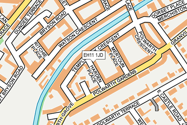 EH11 1JD map - OS OpenMap – Local (Ordnance Survey)