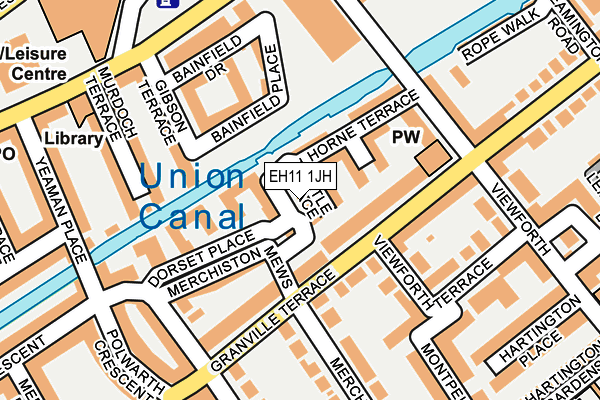EH11 1JH map - OS OpenMap – Local (Ordnance Survey)