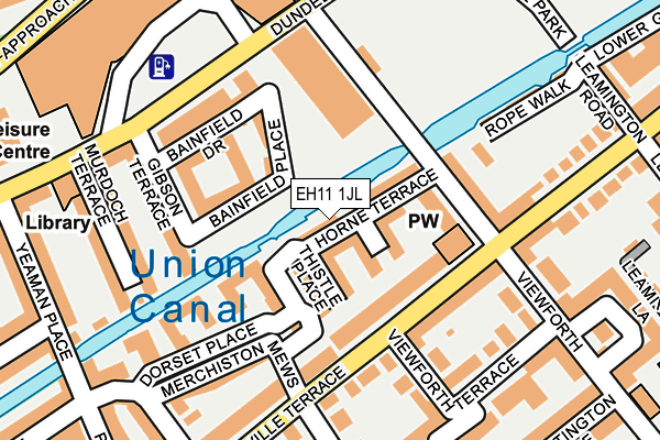 EH11 1JL map - OS OpenMap – Local (Ordnance Survey)
