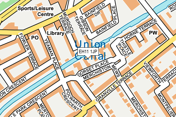 EH11 1JP map - OS OpenMap – Local (Ordnance Survey)