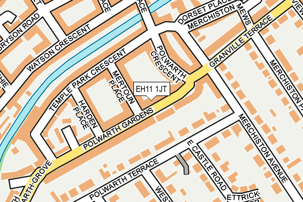 EH11 1JT map - OS OpenMap – Local (Ordnance Survey)