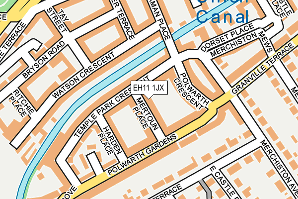 EH11 1JX map - OS OpenMap – Local (Ordnance Survey)