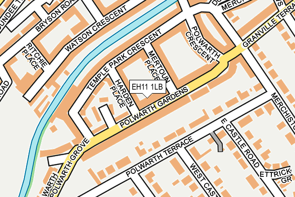 EH11 1LB map - OS OpenMap – Local (Ordnance Survey)