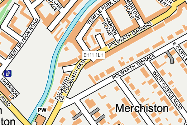 EH11 1LH map - OS OpenMap – Local (Ordnance Survey)