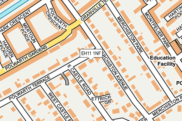 EH11 1NF map - OS OpenMap – Local (Ordnance Survey)