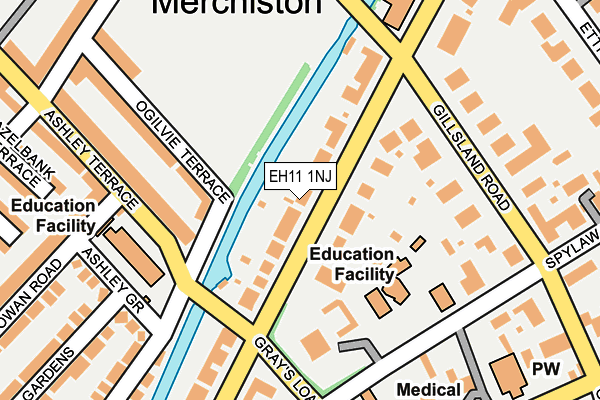 EH11 1NJ map - OS OpenMap – Local (Ordnance Survey)