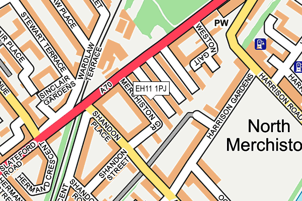 EH11 1PJ map - OS OpenMap – Local (Ordnance Survey)