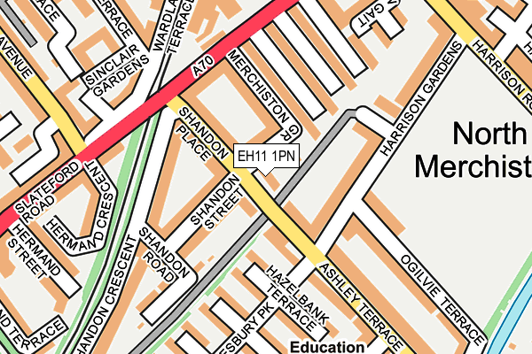 EH11 1PN map - OS OpenMap – Local (Ordnance Survey)