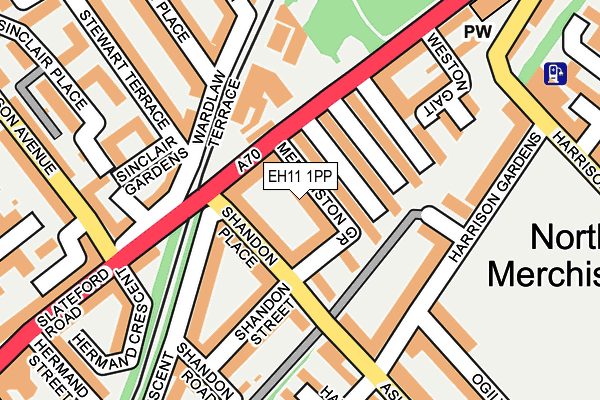 EH11 1PP map - OS OpenMap – Local (Ordnance Survey)