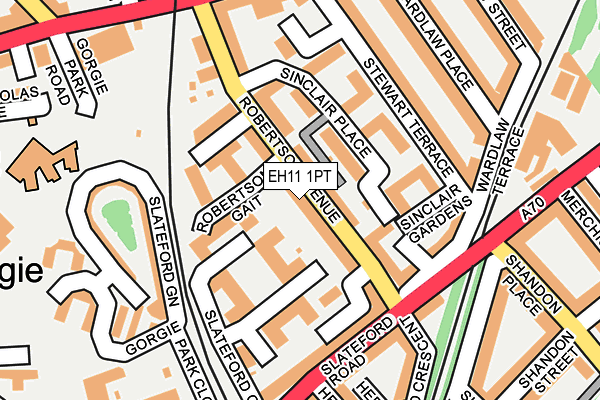 EH11 1PT map - OS OpenMap – Local (Ordnance Survey)
