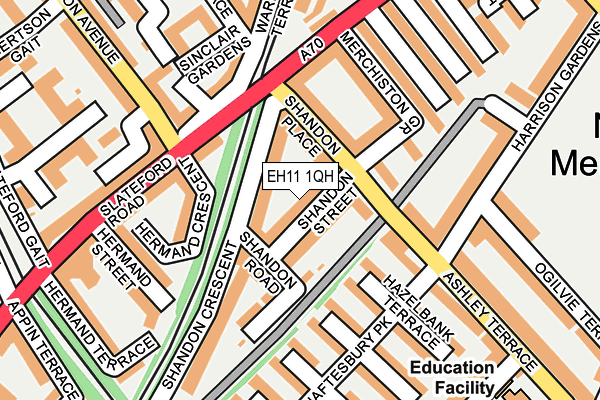 EH11 1QH map - OS OpenMap – Local (Ordnance Survey)