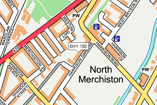EH11 1SD map - OS OpenMap – Local (Ordnance Survey)