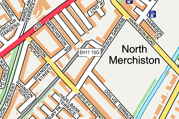 EH11 1SG map - OS OpenMap – Local (Ordnance Survey)