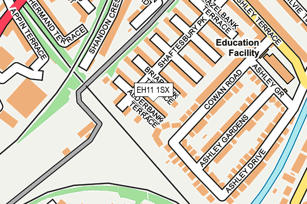 EH11 1SX map - OS OpenMap – Local (Ordnance Survey)