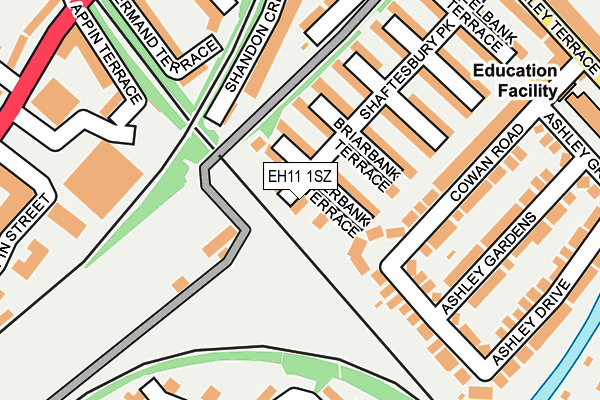 EH11 1SZ map - OS OpenMap – Local (Ordnance Survey)