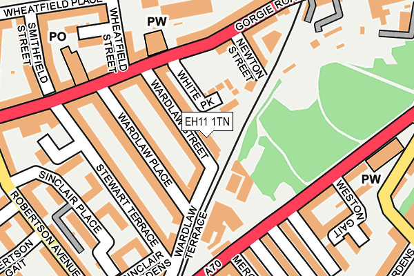 EH11 1TN map - OS OpenMap – Local (Ordnance Survey)