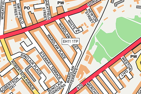 EH11 1TP map - OS OpenMap – Local (Ordnance Survey)