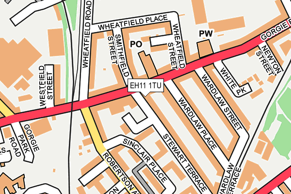 EH11 1TU map - OS OpenMap – Local (Ordnance Survey)