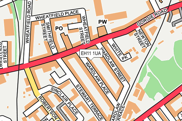EH11 1UA map - OS OpenMap – Local (Ordnance Survey)