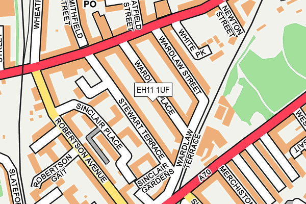 EH11 1UF map - OS OpenMap – Local (Ordnance Survey)
