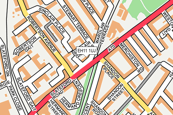 EH11 1UJ map - OS OpenMap – Local (Ordnance Survey)