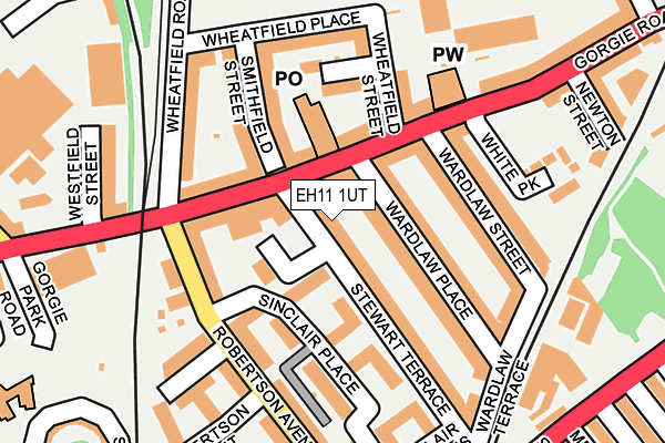 EH11 1UT map - OS OpenMap – Local (Ordnance Survey)