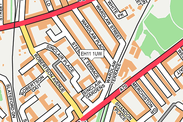 EH11 1UW map - OS OpenMap – Local (Ordnance Survey)