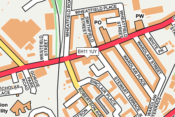 EH11 1UY map - OS OpenMap – Local (Ordnance Survey)