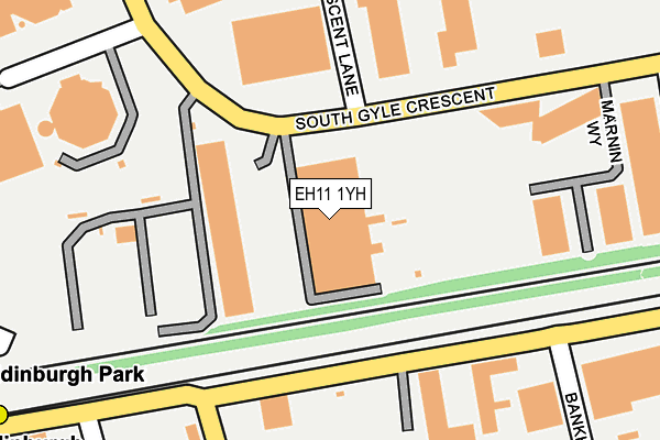 EH11 1YH map - OS OpenMap – Local (Ordnance Survey)