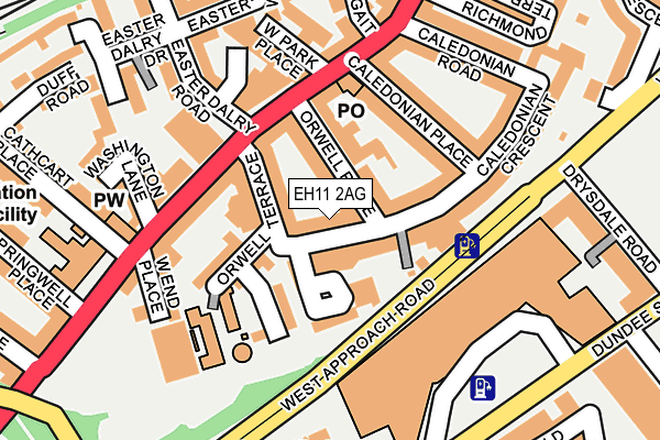 EH11 2AG map - OS OpenMap – Local (Ordnance Survey)